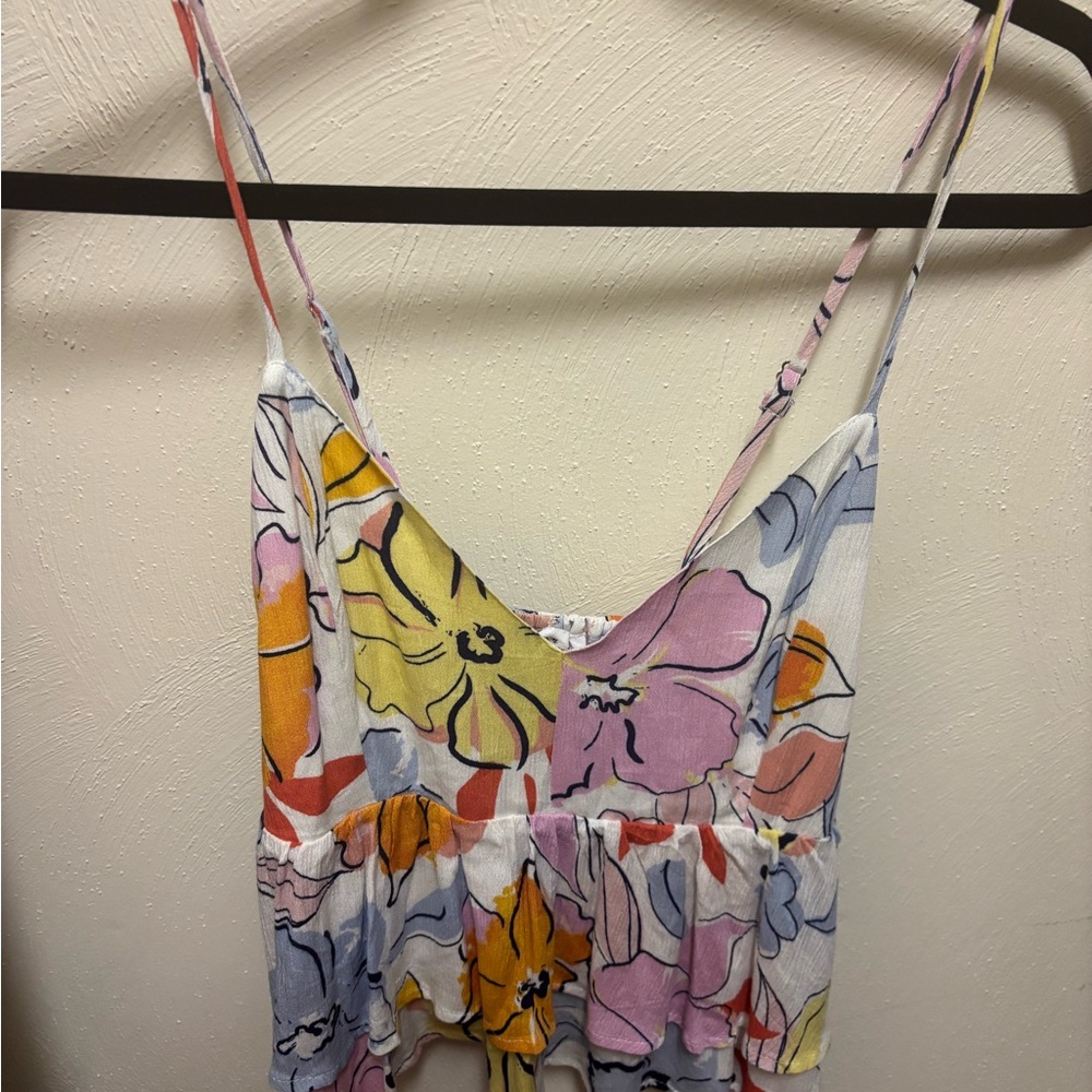 Floral Camisole with Spaghetti Straps